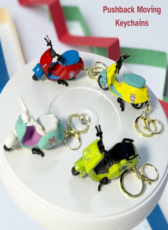 ZAFCO Mini Pushback Moving Scooty Keychain for Kids | Toy keycahin for Girls Gift | Decor for Kids backpack | Birthday Gift for Children | 1 Piece Random - Image 2